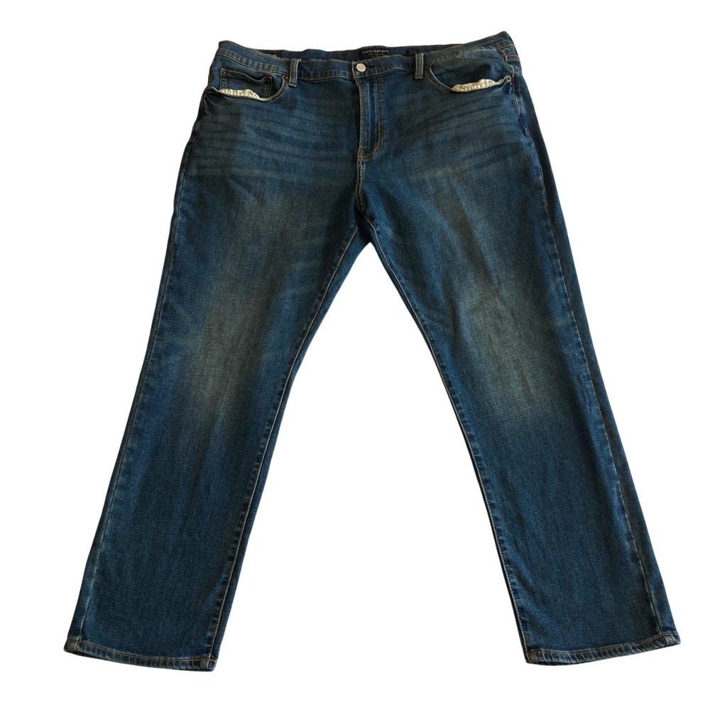 Lucky Brand Jeans Mens 40x30 (Fits 40x27.5) 410 Athletic Slim Blue Denim 7M12409